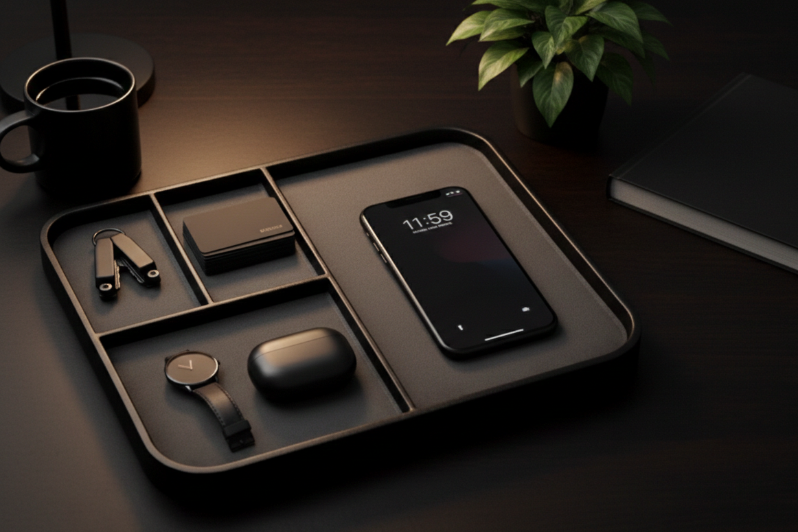 Zenit Desk™ Desk organizer in soft leather